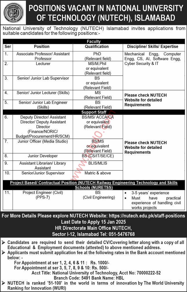 National University Of Technology NUTECH