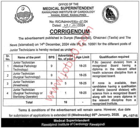 Rawalpindi Institute of Cardiology.
